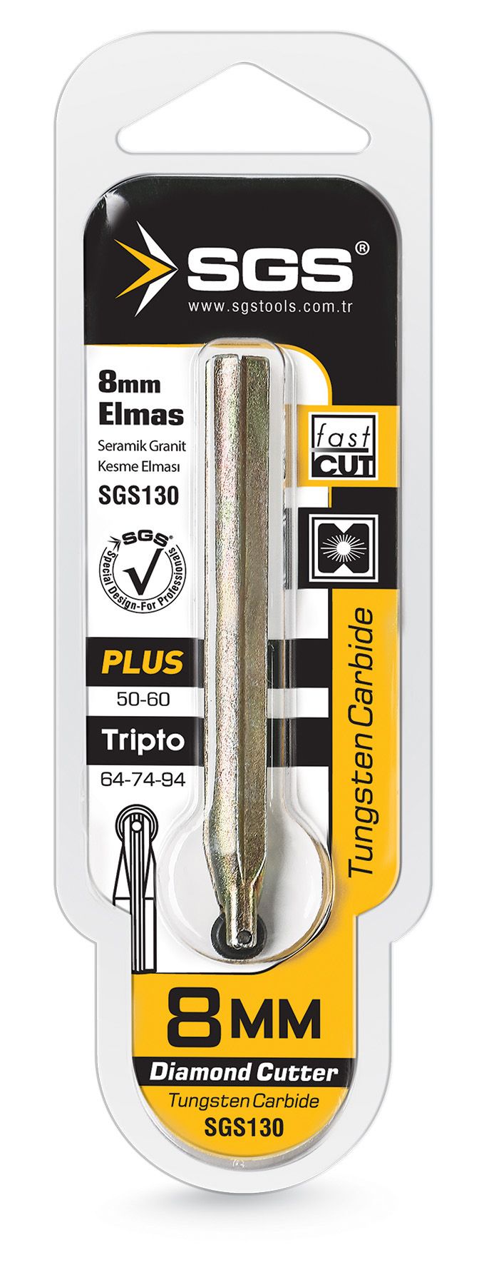 SGS Seramik & Granit Kesme Elması 8 mm (10/Paket)